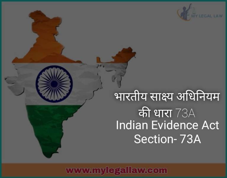 Indian Evidence Act Section-73A